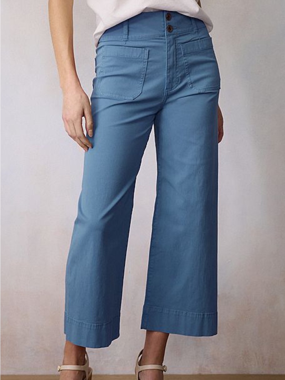 Women’s Wide-Leg Dark Blue Denim Jeans - Picture 3 of 3